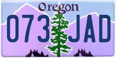 OR license plate 073JAD