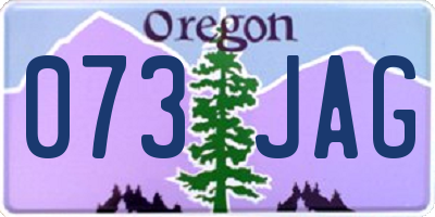 OR license plate 073JAG