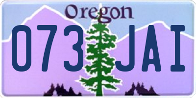 OR license plate 073JAI
