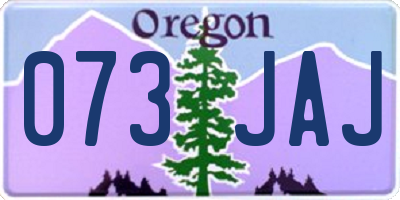OR license plate 073JAJ