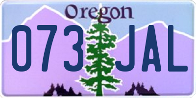 OR license plate 073JAL
