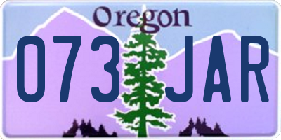 OR license plate 073JAR