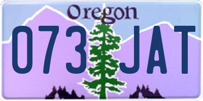 OR license plate 073JAT