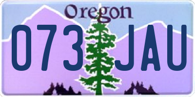 OR license plate 073JAU