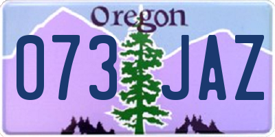 OR license plate 073JAZ