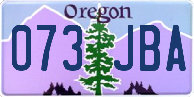OR license plate 073JBA