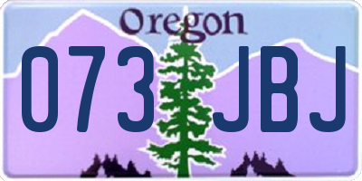 OR license plate 073JBJ