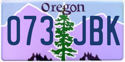 OR license plate 073JBK