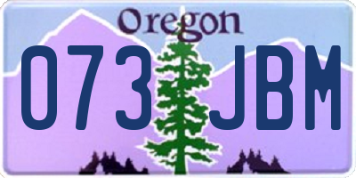 OR license plate 073JBM