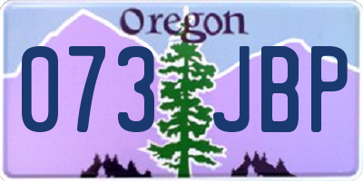 OR license plate 073JBP