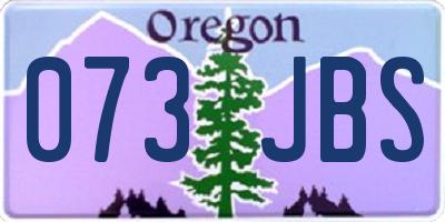 OR license plate 073JBS