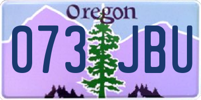 OR license plate 073JBU