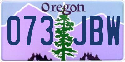 OR license plate 073JBW