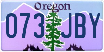 OR license plate 073JBY