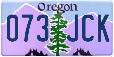 OR license plate 073JCK