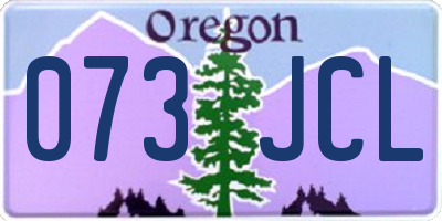OR license plate 073JCL