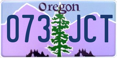 OR license plate 073JCT