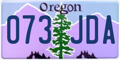 OR license plate 073JDA