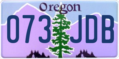 OR license plate 073JDB
