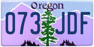 OR license plate 073JDF