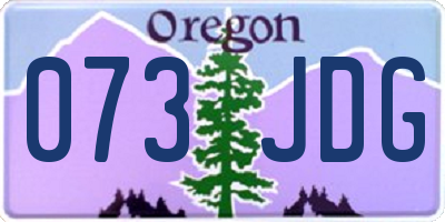 OR license plate 073JDG