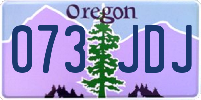 OR license plate 073JDJ