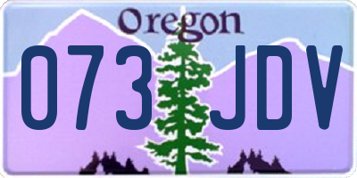 OR license plate 073JDV