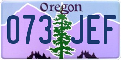 OR license plate 073JEF