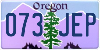 OR license plate 073JEP