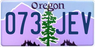 OR license plate 073JEV