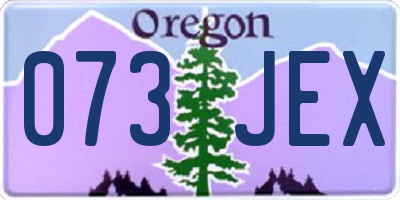 OR license plate 073JEX