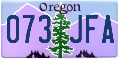 OR license plate 073JFA