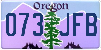 OR license plate 073JFB