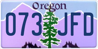 OR license plate 073JFD