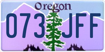 OR license plate 073JFF