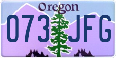 OR license plate 073JFG