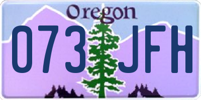 OR license plate 073JFH