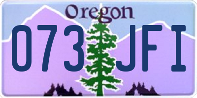 OR license plate 073JFI