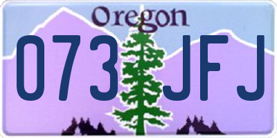 OR license plate 073JFJ