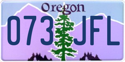OR license plate 073JFL