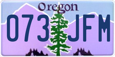 OR license plate 073JFM