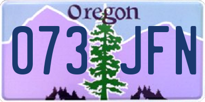 OR license plate 073JFN