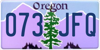 OR license plate 073JFQ