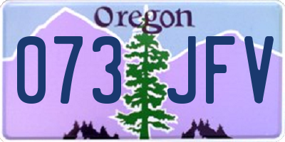OR license plate 073JFV