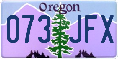 OR license plate 073JFX