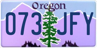 OR license plate 073JFY