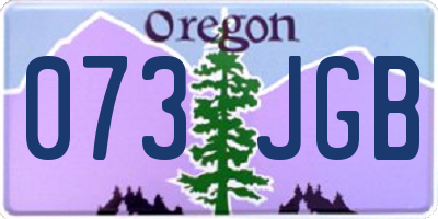 OR license plate 073JGB