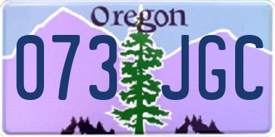 OR license plate 073JGC