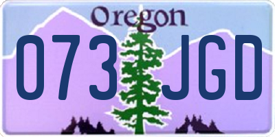 OR license plate 073JGD