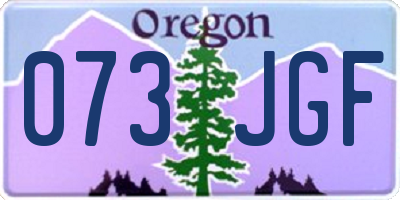 OR license plate 073JGF